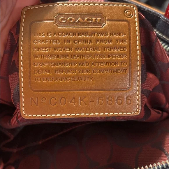 Vintage Coach varsity stripe denim tote - Picture 13 of 14